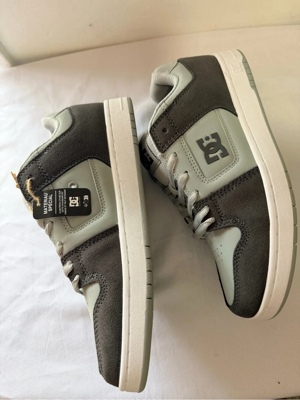 DC Low-Top Skate Sneakers in Light Gray and Dark Gray size US 8.5 men